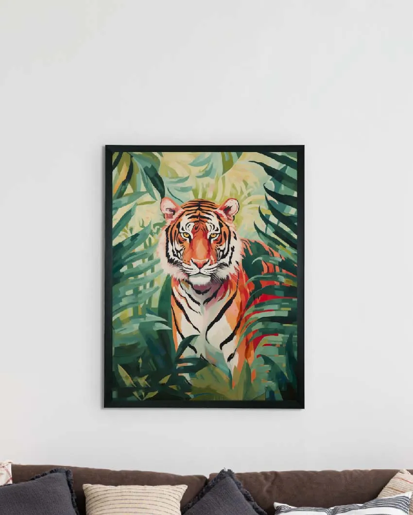 Abstract Tiger Canvas Wall Painting