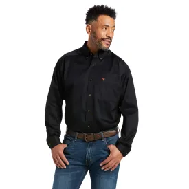 Ariat Men's Solid Twill Classic Fit Shirt - Black