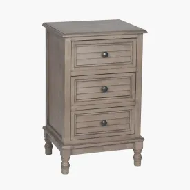 Ashwell 3 Drawer Unit -  Taupe Pine Wood Finish