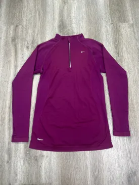 Athletic Top Long Sleeve Collar By Nike Apparel  Size: M