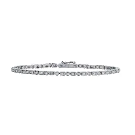 BAGUETTE & ROUND DIAMOND BRACELET