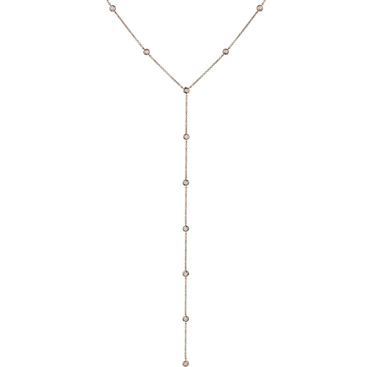 BEZEL SET DIAMOND LARIAT