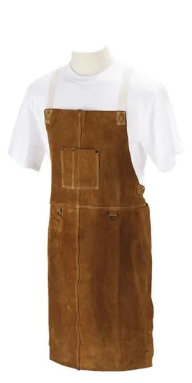 Black Stallion Leather Bib Apron - Split Cowhide 36A