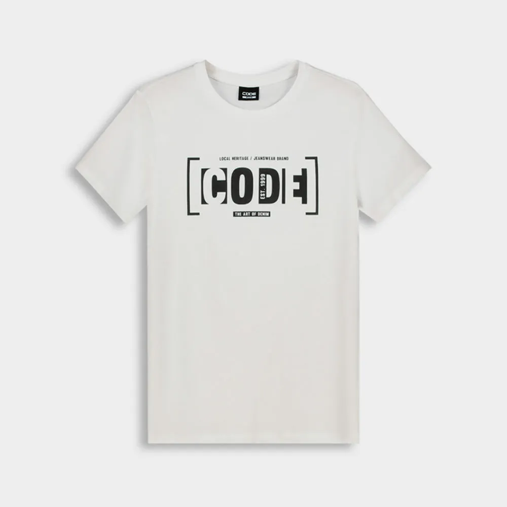 Code Mens Romeo Tee White/Black _ 180646 _ White