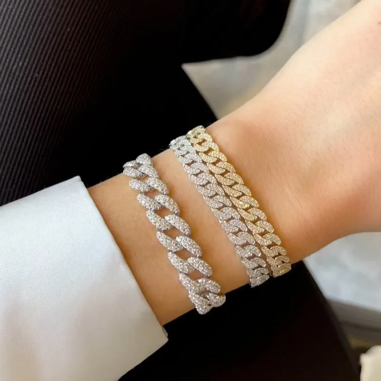 DIAMOND CURB LINK BRACELET