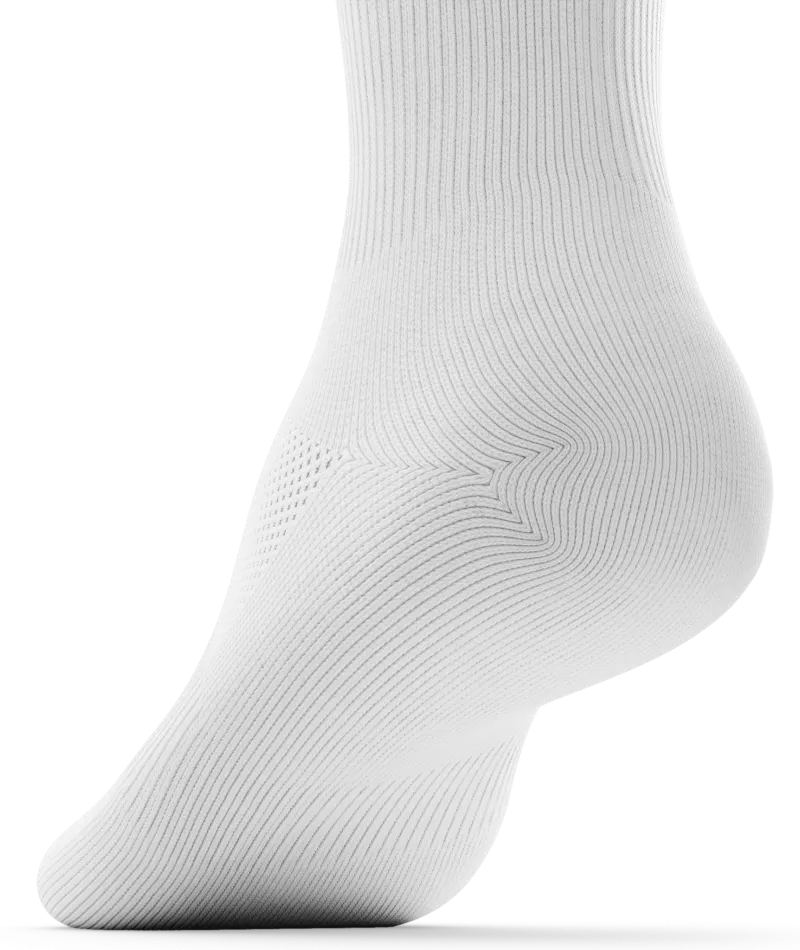 Flagship Quarter Socks White 6-Pack