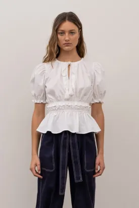 Gathered Ruffle Top