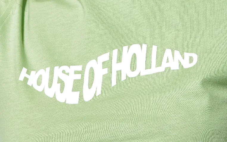 House of Holland Logo Tie Detail Crop Top In Wasabi Green