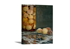 Jar of Peaches | Claude Monet Masters Classic Art in Gallery Wrapped Canvas | Various Sizes