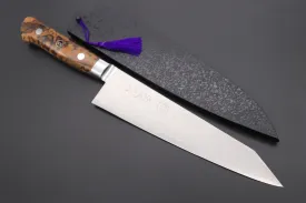 JCK Original Kagayaki Grand Canyon R-2 White & Silver Damascus Series GCYU-31 Kiritsuke Gyuto 200mm (7.8 Inch)