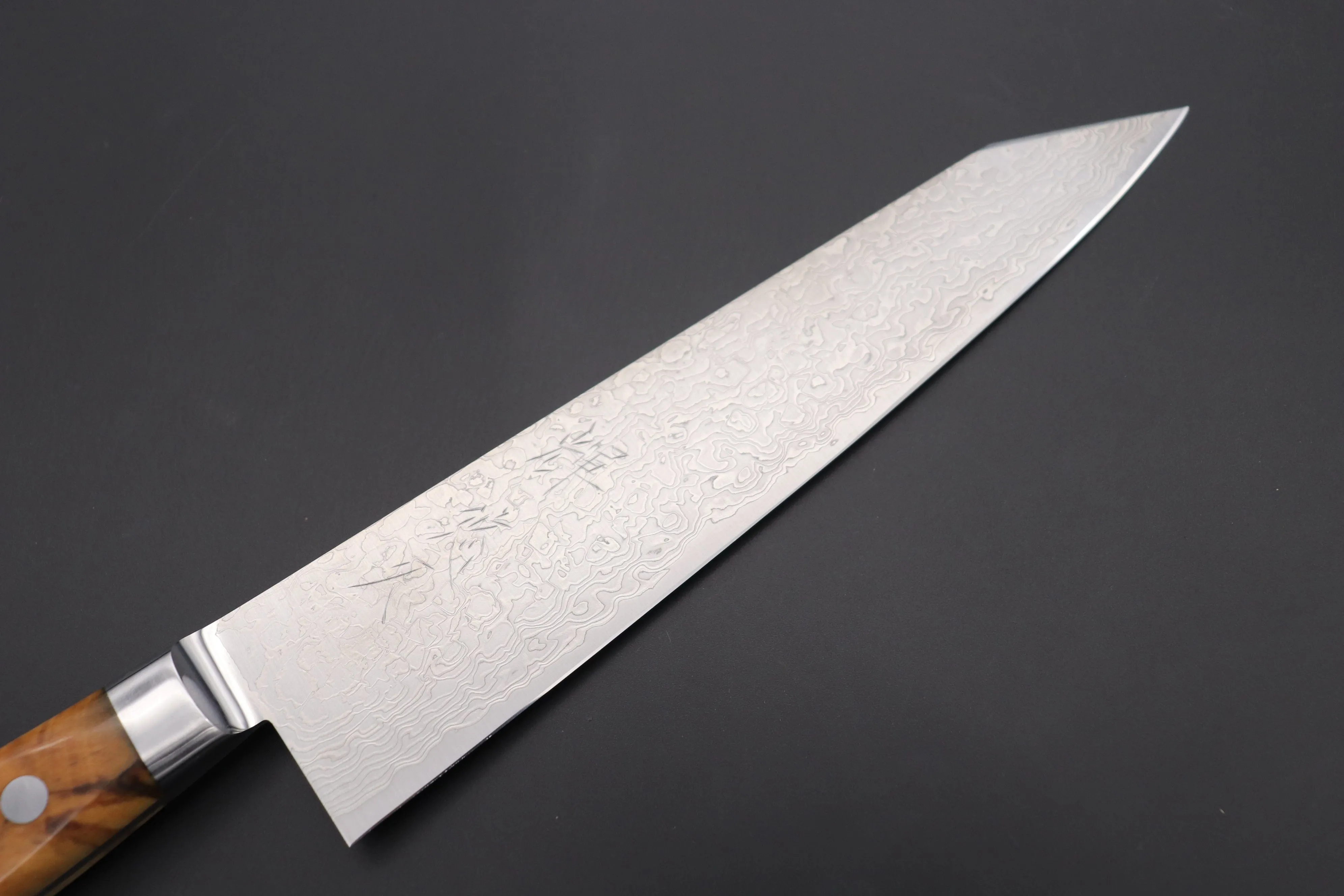 JCK Original Kagayaki Grand Canyon R-2 White & Silver Damascus Series GCYU-34 Kiritsuke Gyuto 200mm (7.8 Inch)