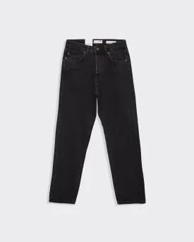 Jeans Wide Kobe Nero in Cotone