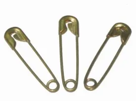 John Bead Safety Pins - Brass - 2" (box)