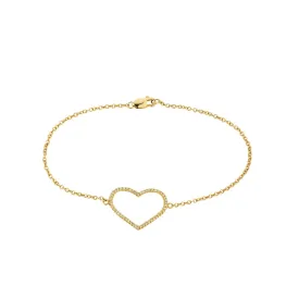 OPEN DIAMOND HEART BRACELET