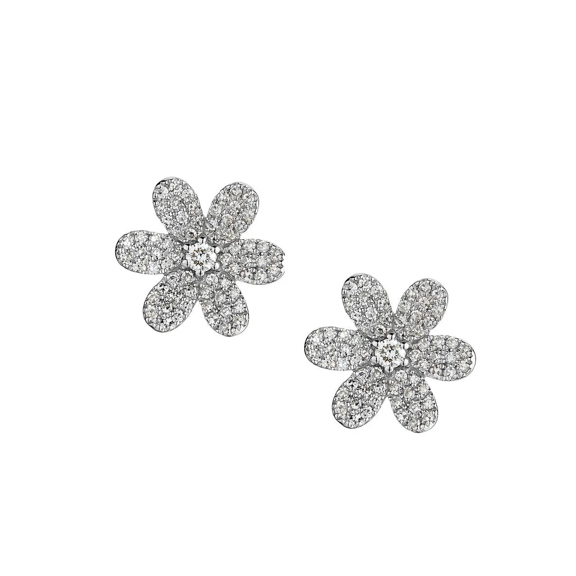 PAVÉ DIAMOND  FLOWER STUDS