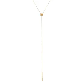 PAVÉ DIAMOND SQUARE LARIAT WITH HALF DIAMOND BAR