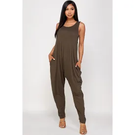 Rayon Spandex Harem Styles Jumpsuit