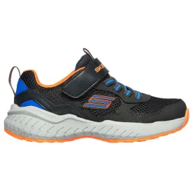 Skechers Little and Big Boys Power Sonic - Anorzo Velcro Charcoal / Orange