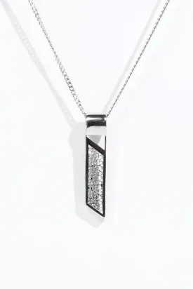 Slanted Bar Pendant - Silver